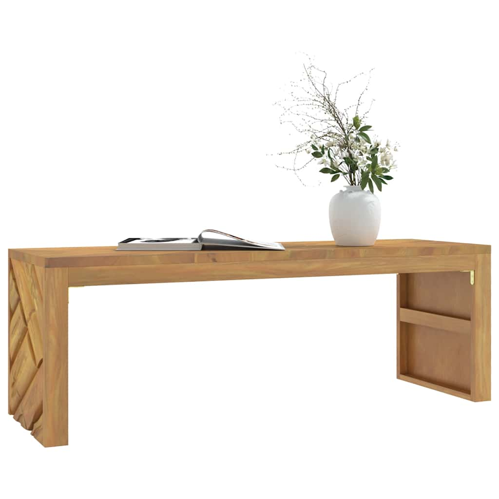 Vetonek Mesa de centro madera maciza de teca 110x35x38 cm