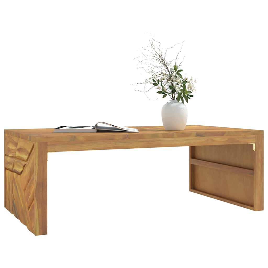 Vetonek Mesa de centro madera maciza de teca 110x60x38 cm