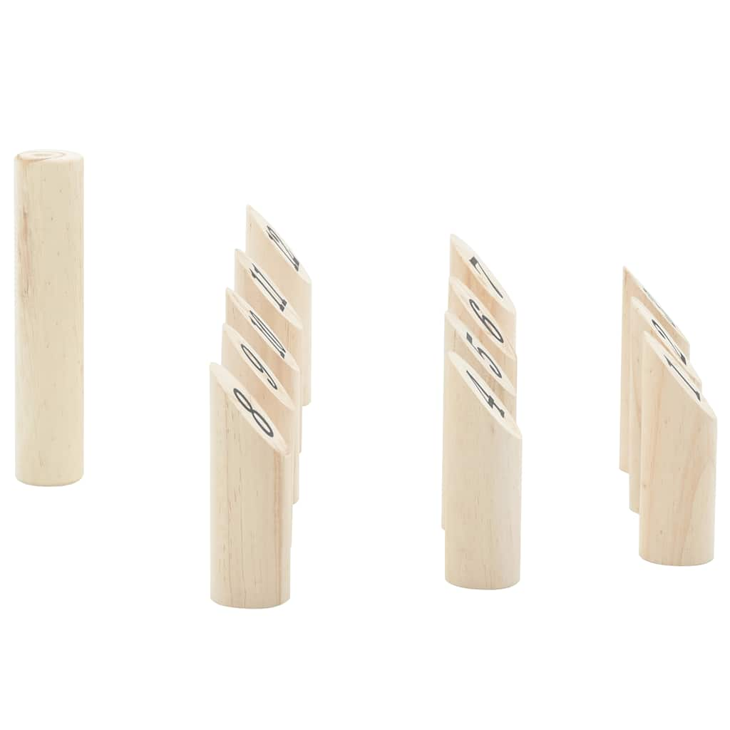 Juego de números Kubb con bolsa transporte 13 pzas madera pino V40