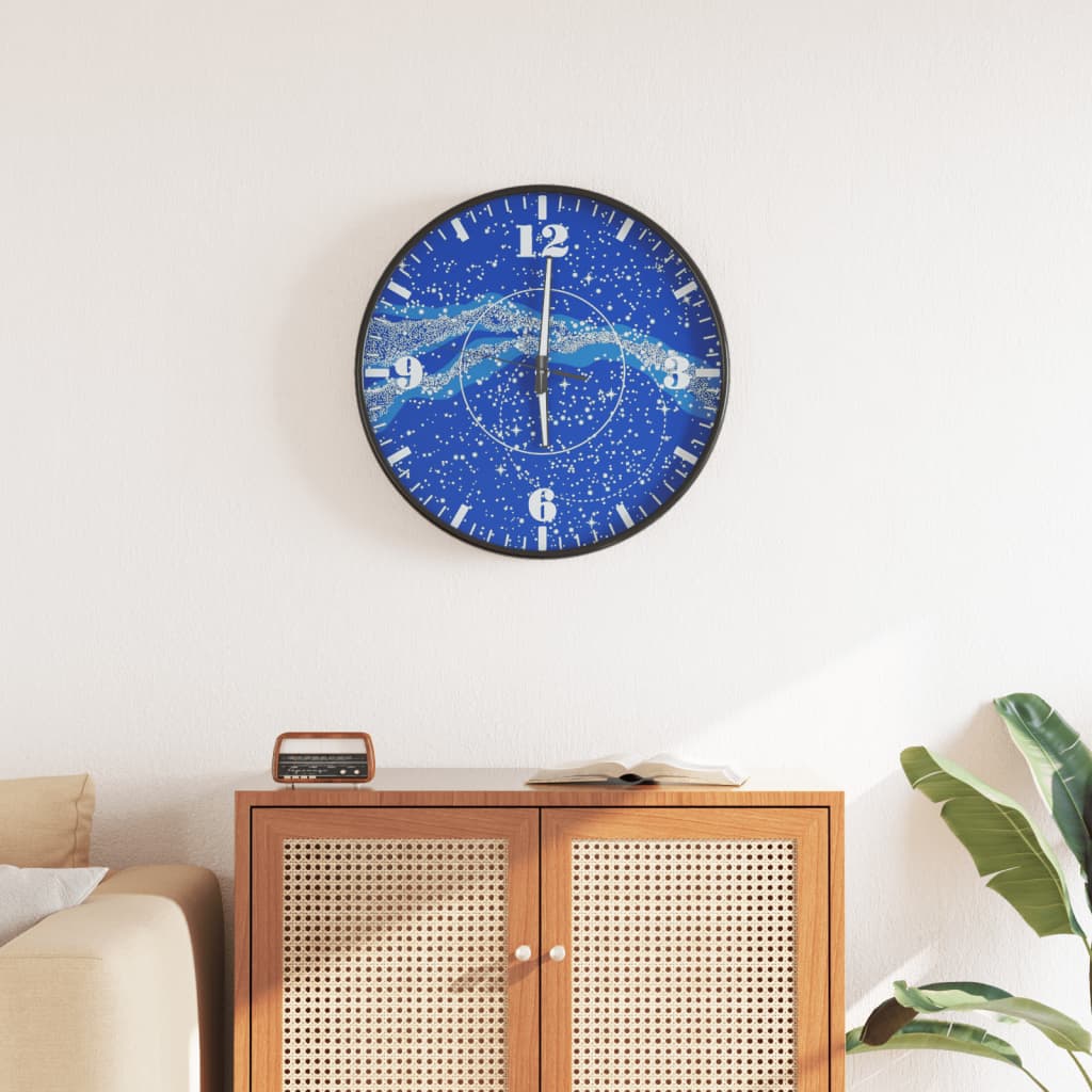 Vetonek Reloj de pared con escalas y agujas luminosas azul Ø30 cm