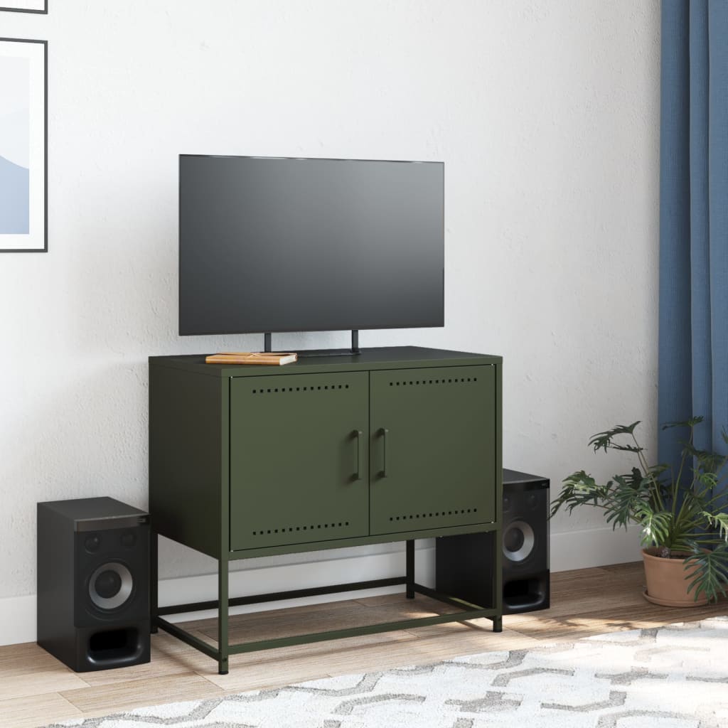 68.5x39x60.5 cm green steel TV furniture