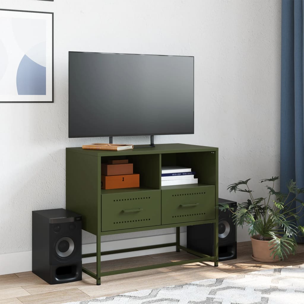 68x39x60.5 cm green steel tv furniture