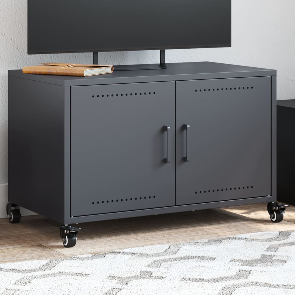 Vetonek Mueble de TV acero gris antracita 68x39x43,5 cm