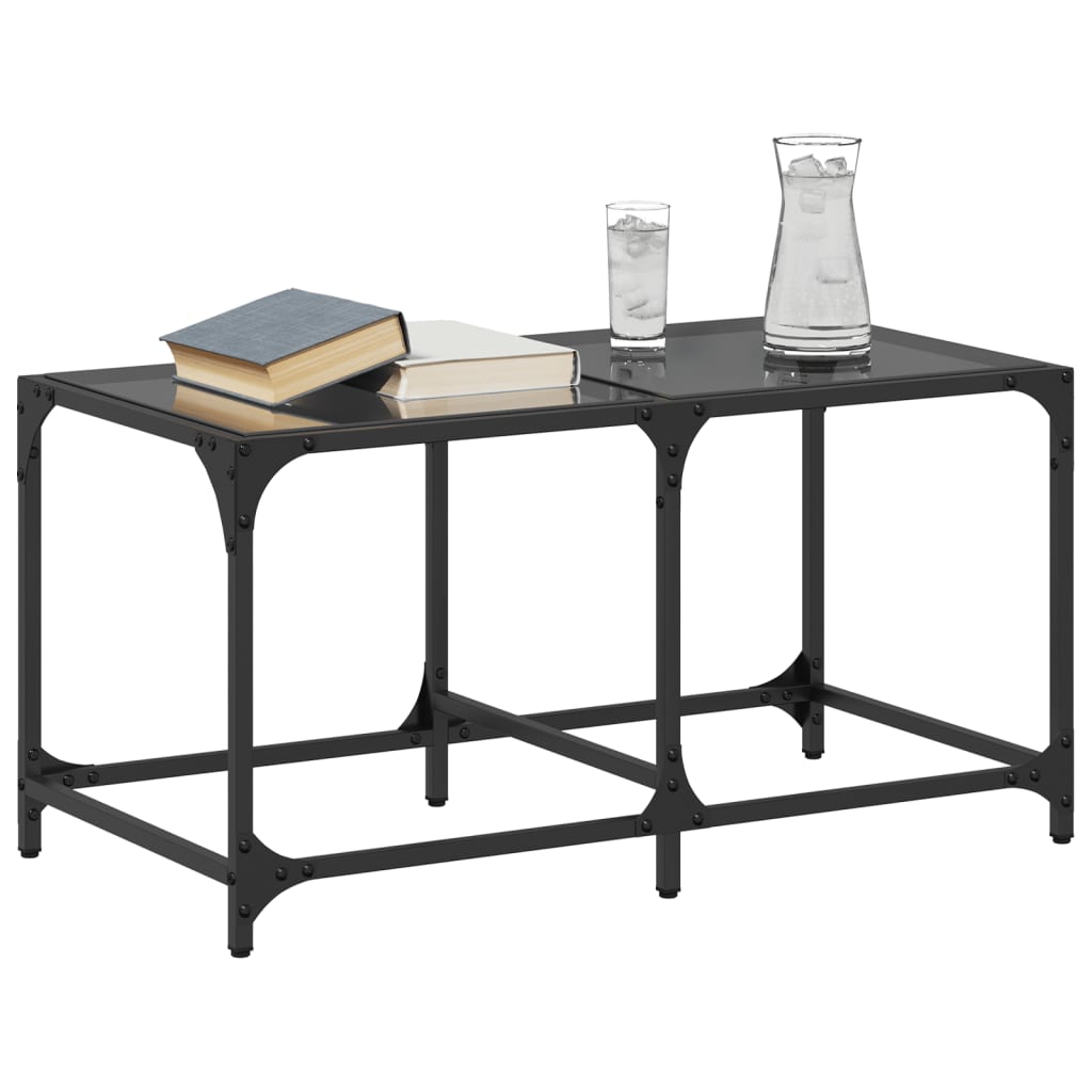 Black Steel Center Surface Center Table 78.5x40x40 cm