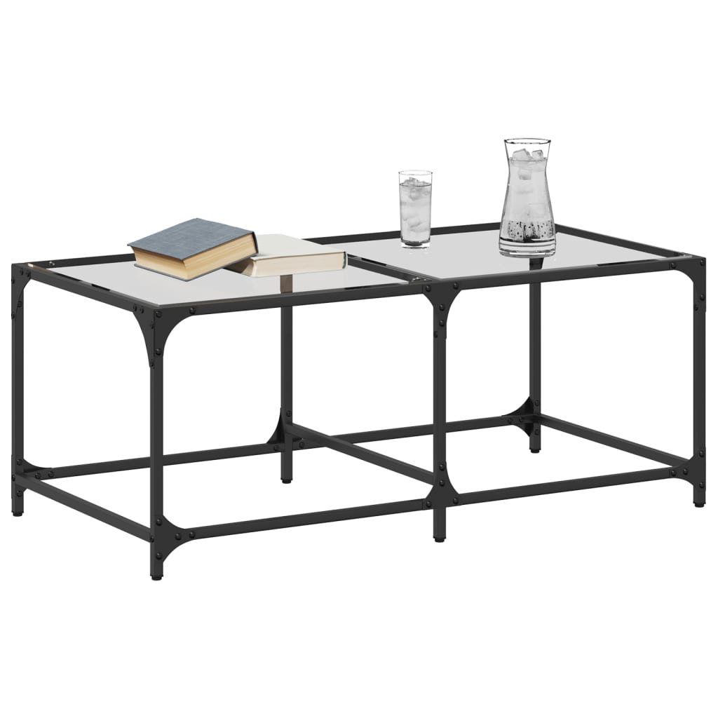 Central Center Table 98.5x50x40 cm steel surface