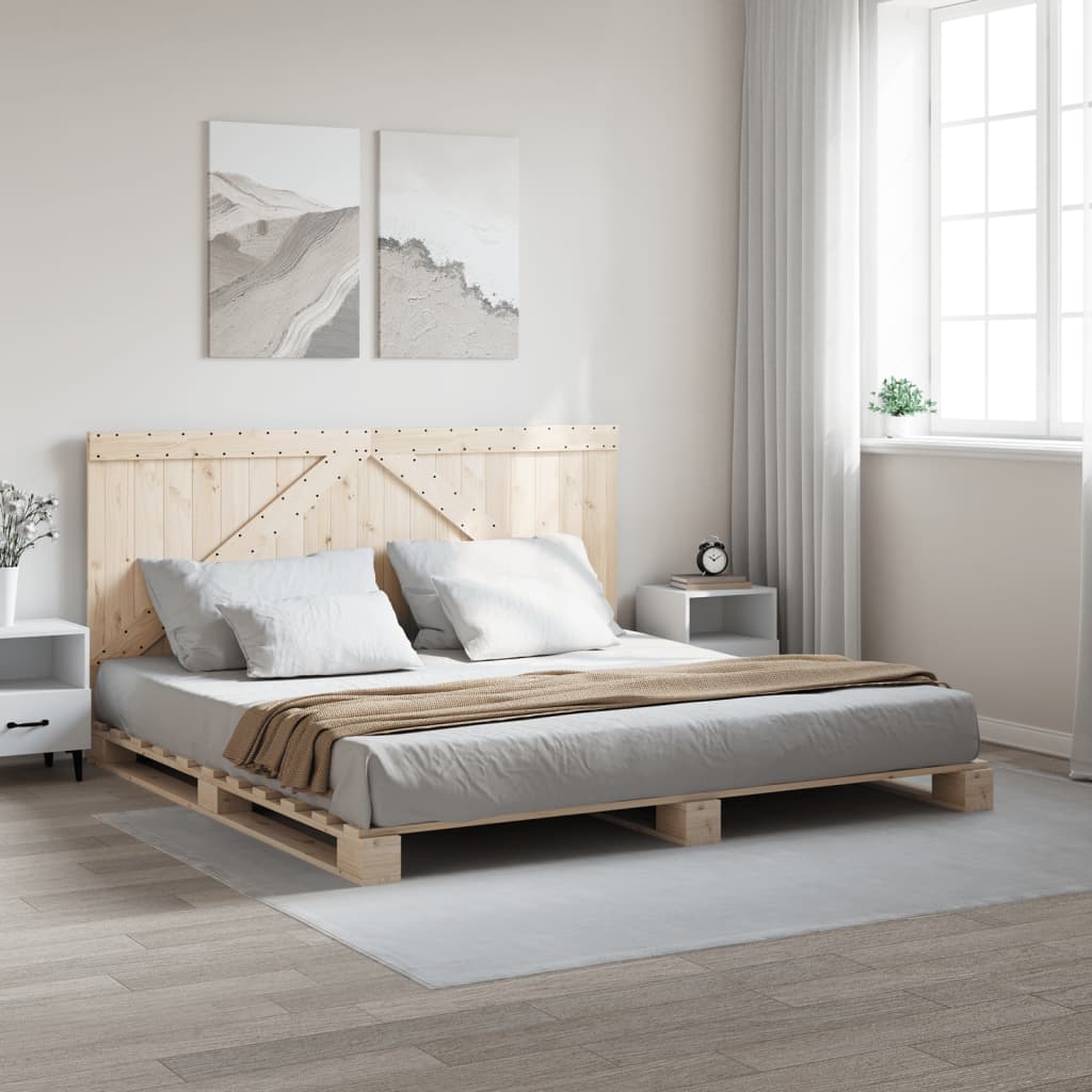 Vetonek Estructura de cama con cabecero madera maciza pino 180x200 cm