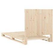 Estrutura de cama com cabeceira em madeira maciça de pinho 100x200 cm V9814 Vetonek