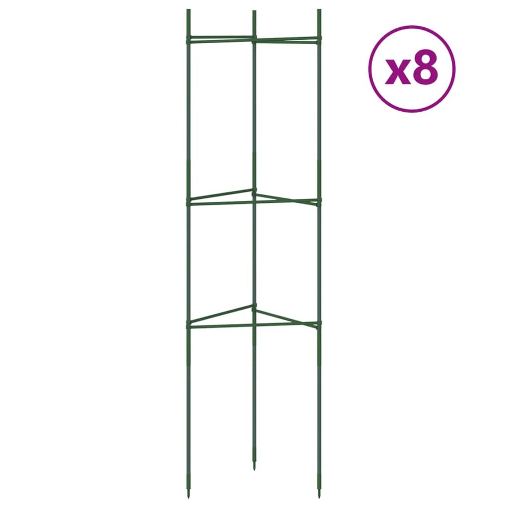 Tutores para tomates 8 unidades aço e pp 116 cm