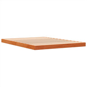 Estructura de cama sin colchón madera maciza marrón 135x190 cm v0360 - Vetonek