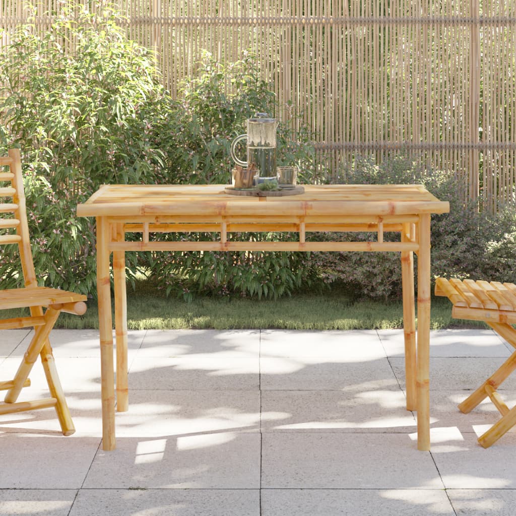 Vetonek Mesa de comedor de jardín bambú 110x55x75 cm