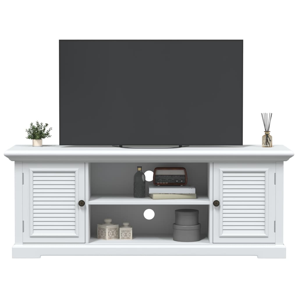 Vetonek Mueble para TV madera de ingeniería blanco 110x30x41 cm