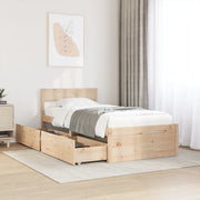 Estructura de cama sin colchón madera maciza de pino 90x200 cm v7307 Vetonek