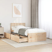 Estructura de cama sin colchón madera maciza pino 75x190 cm v7451 Vetonek