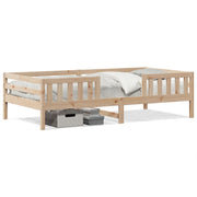 Vetonek Estructura de cama sin colchón madera maciza pino 75x190 cm