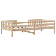 Estructura de cama sin colchón madera maciza pino 75x190 cm v8687 - Vetonek