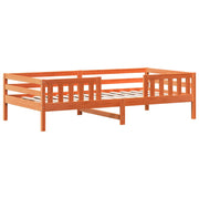 Vetonek Estructura de cama sin colchón madera maciza marrón 75x190 cm