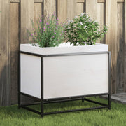 Jardinière en pin blanc massif 60x40x50 cm v9103 Vetonek