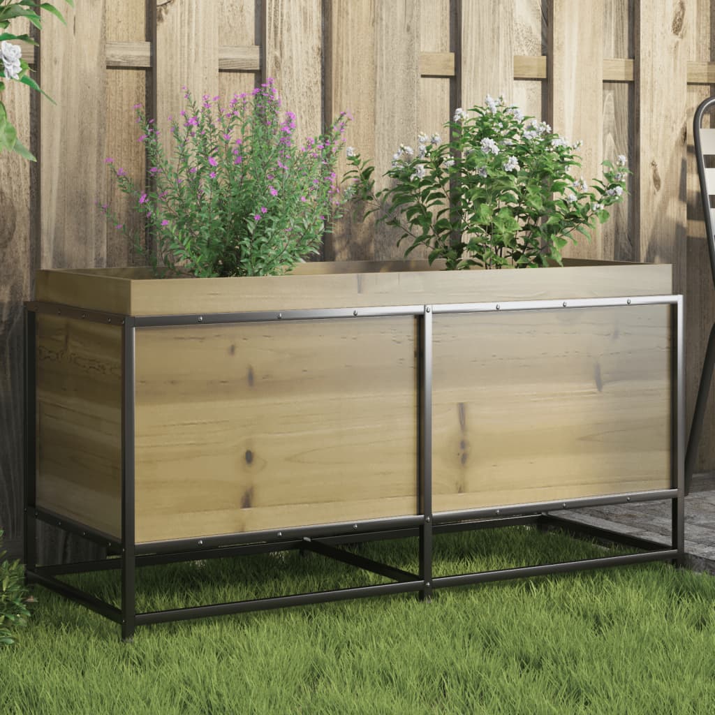 Jardinière en bois de pin imprégné 100x40x50 cm v9233 Vetonek