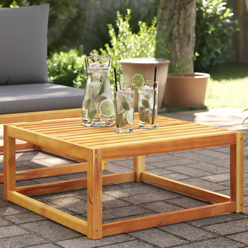 Vetonek Mesa de jardín madera maciza de acacia 65x65x29 cm