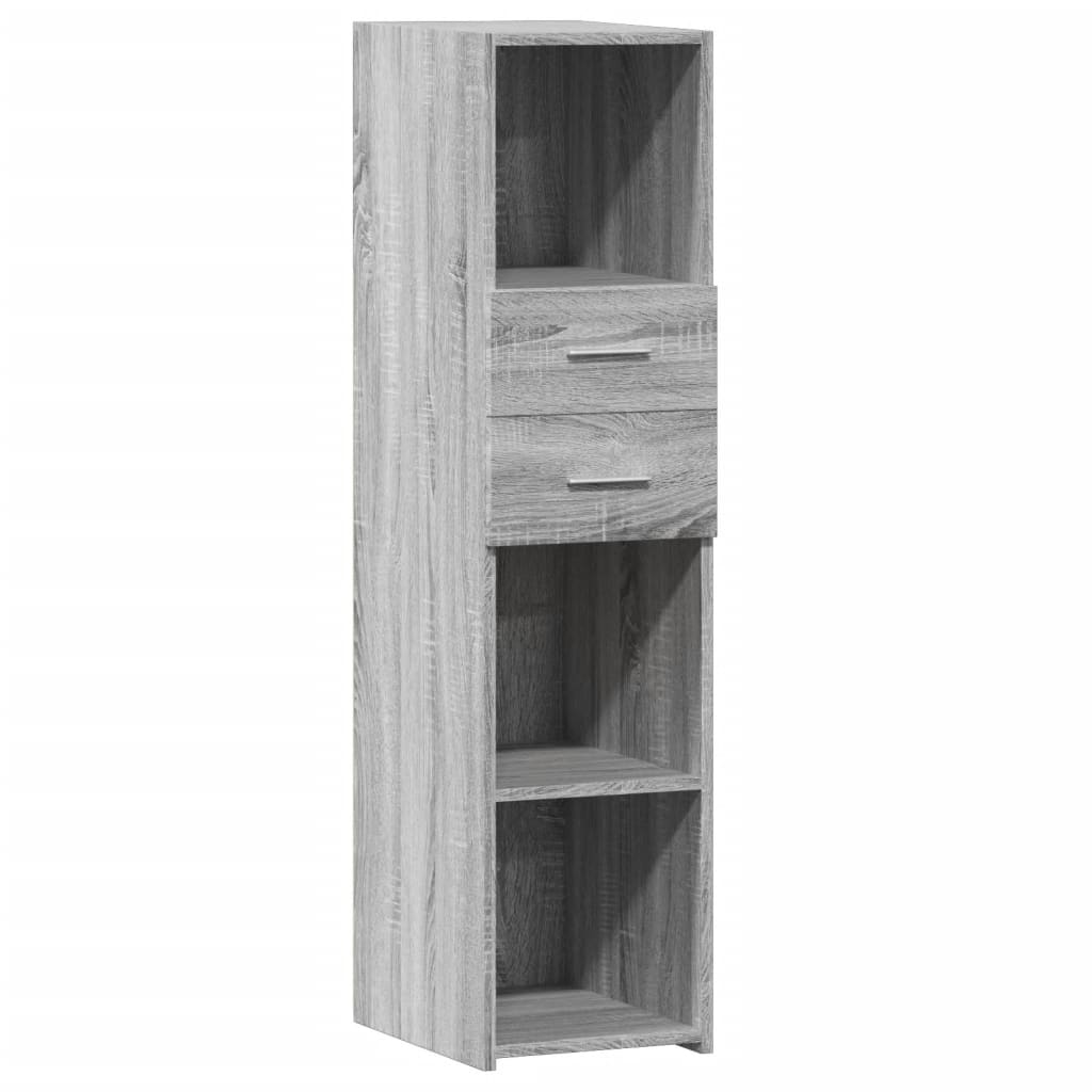 Aparador alto madera de ingeniería gris Sonoma 30x42,5x124 cm