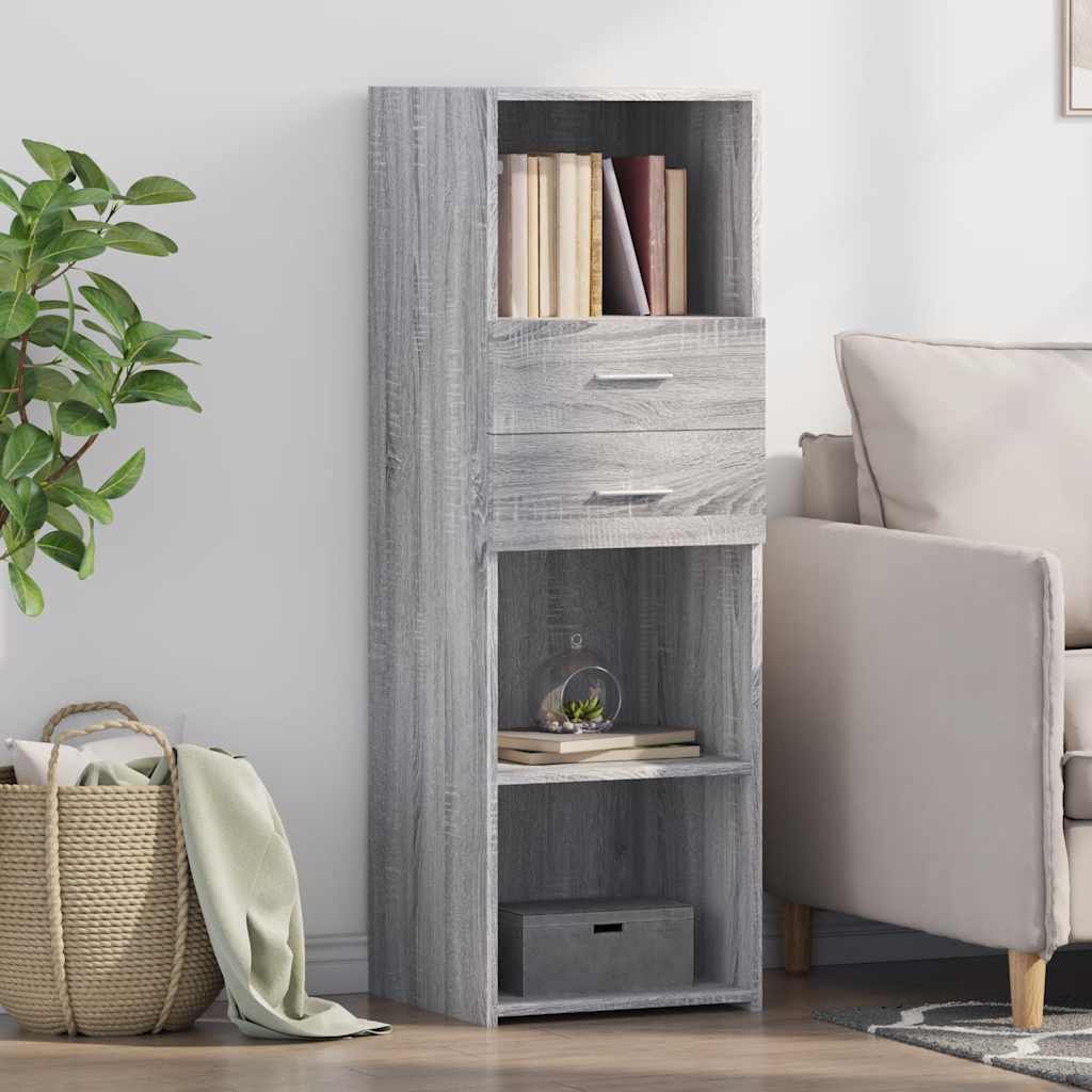 Vetonek Aparador alto madera de ingeniería gris Sonoma 40x42,5x124 cm