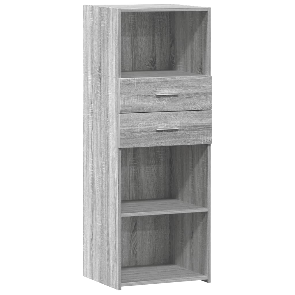 Aparador alto madera de ingeniería gris Sonoma 45x42,5x124 cm