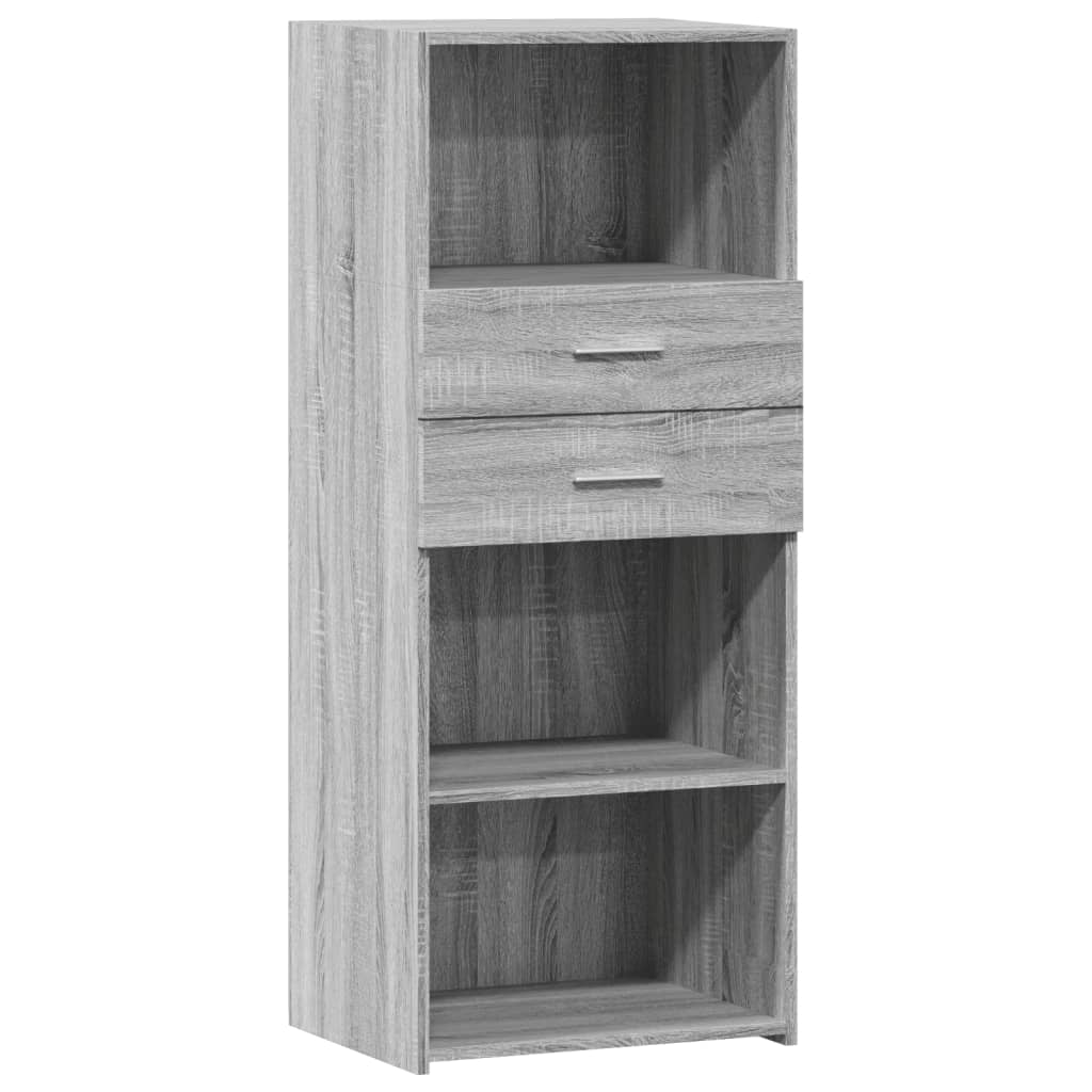 Aparador alto madera de ingeniería gris Sonoma 50x42,5x124 cm