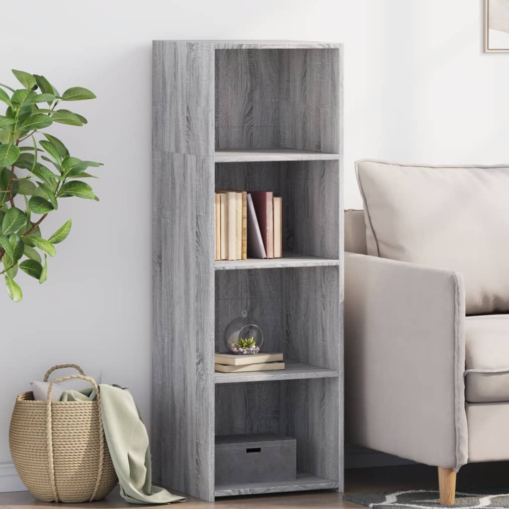 Vetonek Aparador alto madera de ingeniería gris Sonoma 40x41x124 cm