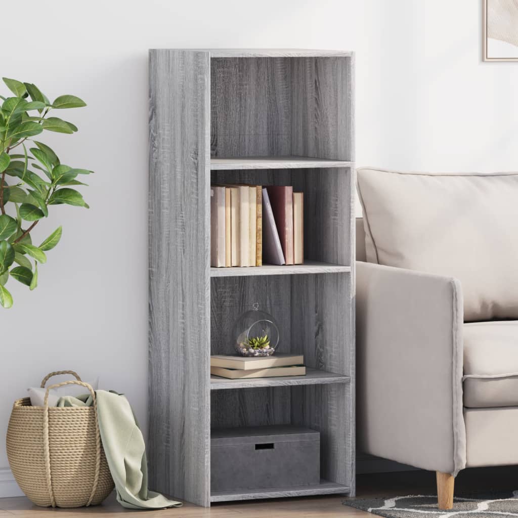 Vetonek Aparador alto madera de ingeniería gris Sonoma 45x41x124 cm