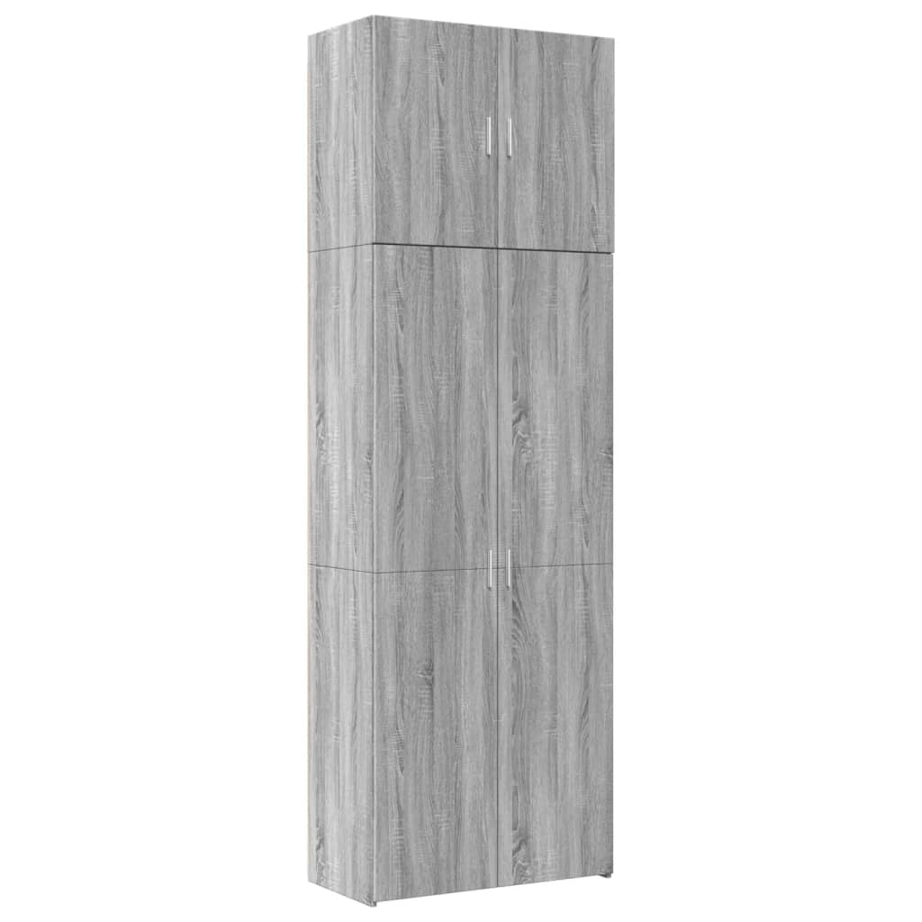 Aparador alto madera de ingeniería gris Sonoma 80x42,5x249 cm