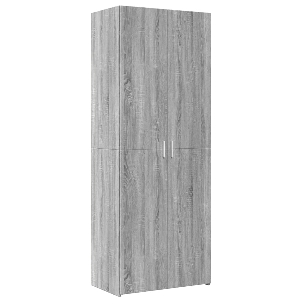 Aparador alto madera de ingeniería gris Sonoma 70x42,5x185 cm