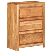 Cómoda de madera maciza de acacia 55x33x75 cm v6200 Vetonek