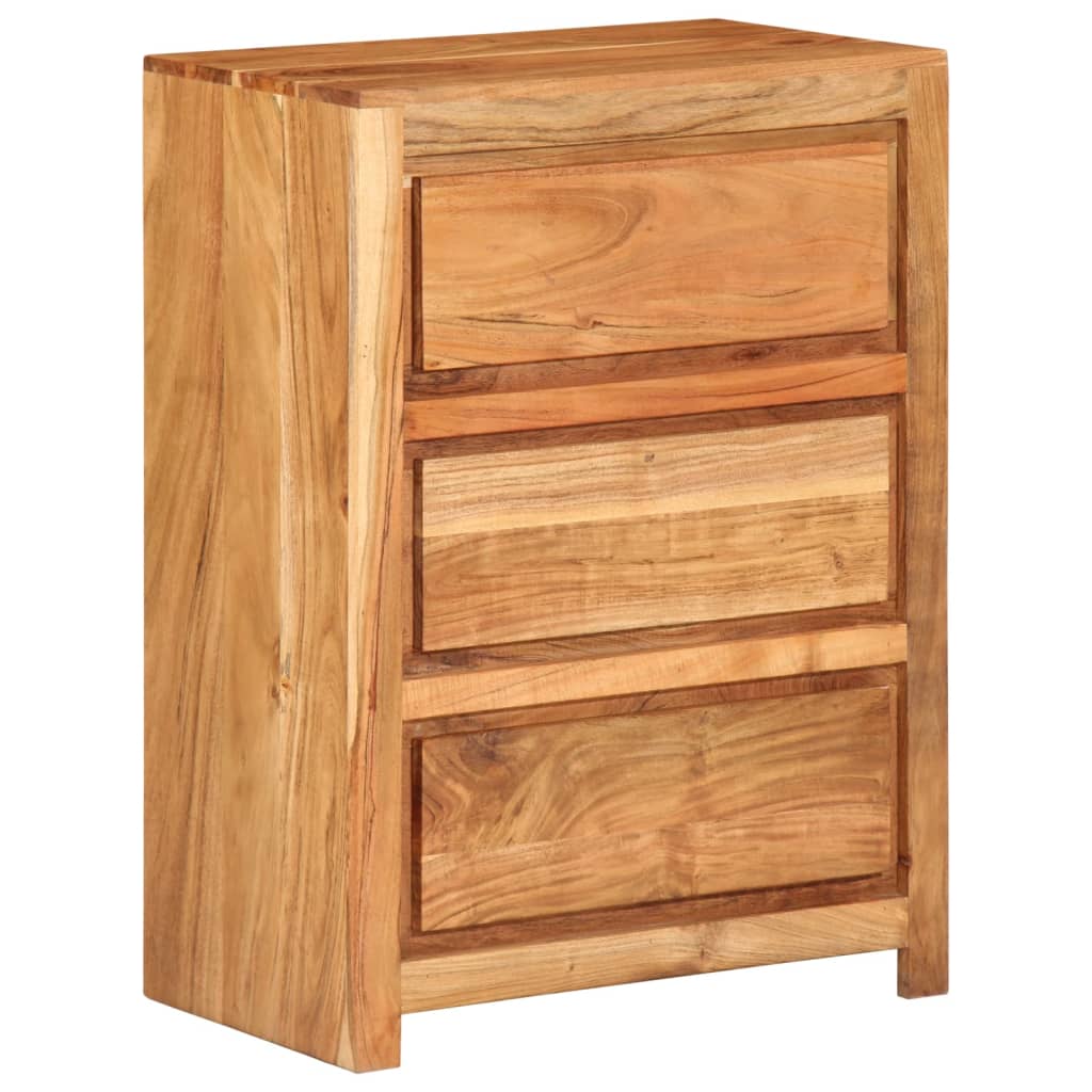Cómoda de madera maciza de acacia 55x33x75 cm v6200 Vetonek
