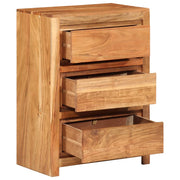 Vetonek Cómoda de madera maciza de acacia 55x33x75 cm