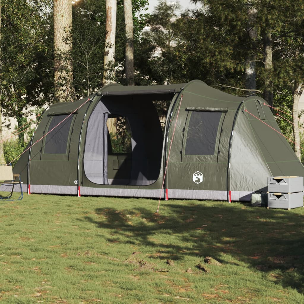 Tienda de campaña túnel para 4 personas impermeable verde oliva