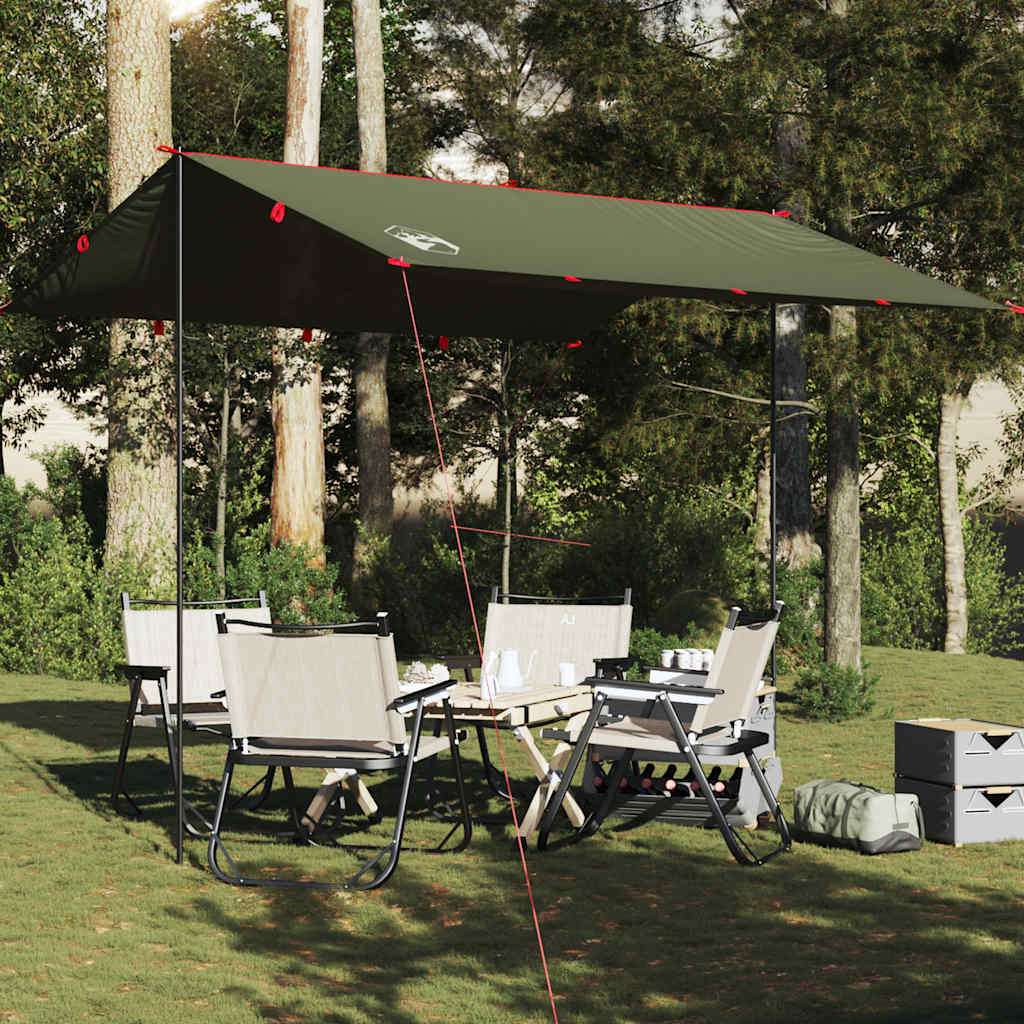 Vetonek Lona de camping impermeable verde oliva 306x306 cm