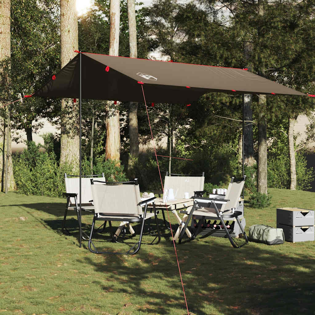 Lona de camping impermeable marrón 306x306 cm