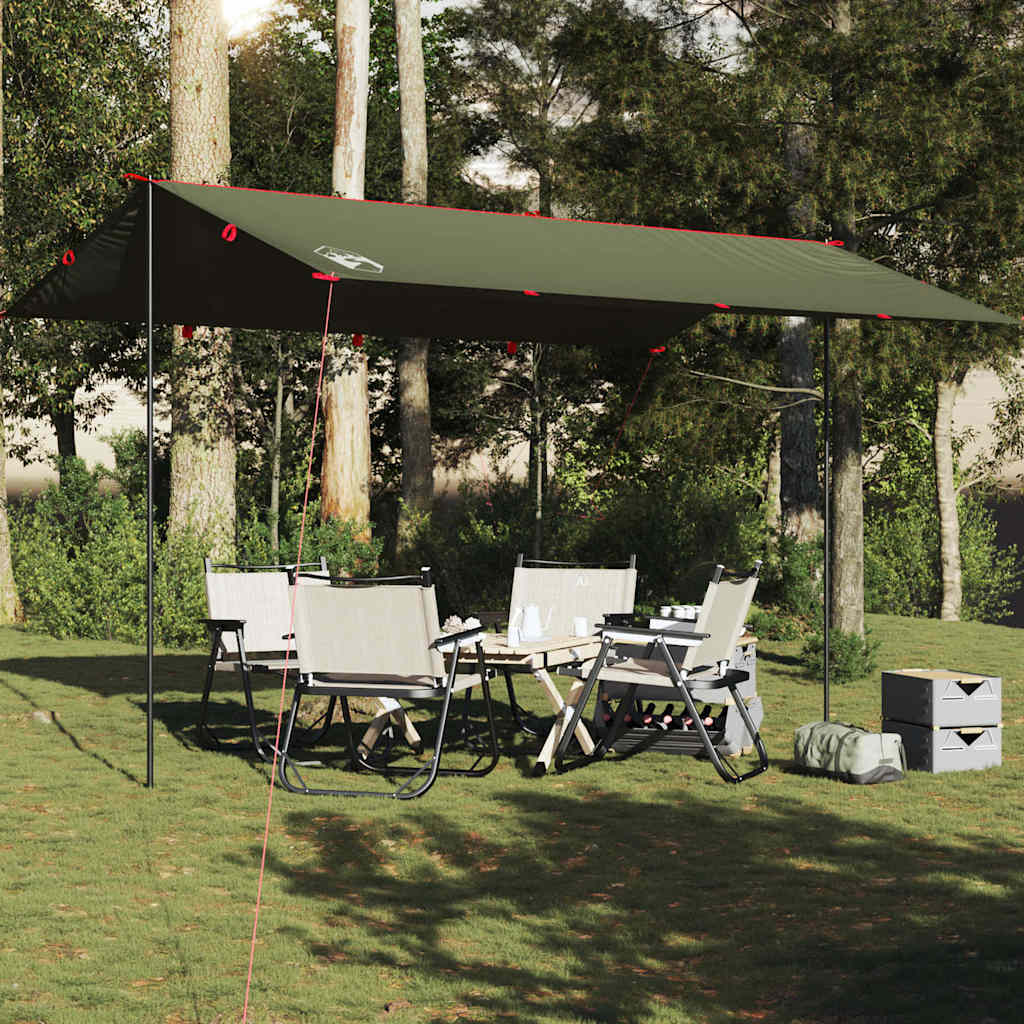 Vetonek Lona de camping impermeable verde oliva 506x306 cm