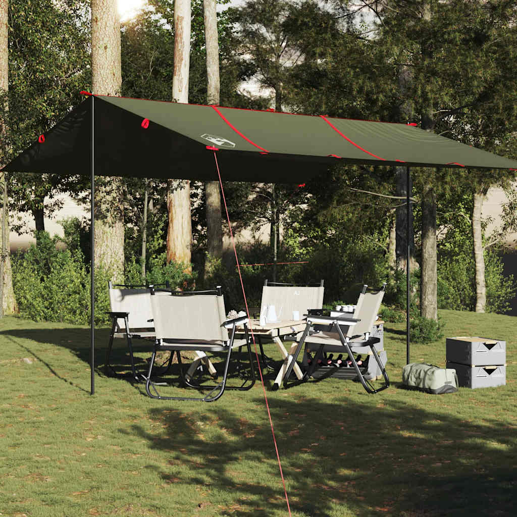 Vetonek Lona de camping impermeable verde oliva 451x420 cm