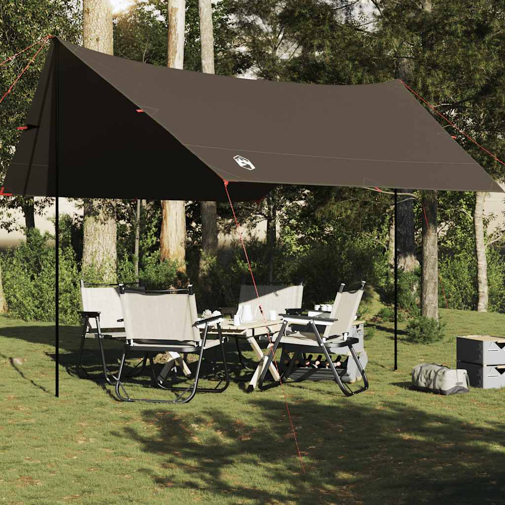 Vetonek Lona de camping impermeable marrón 438x376x212 cm