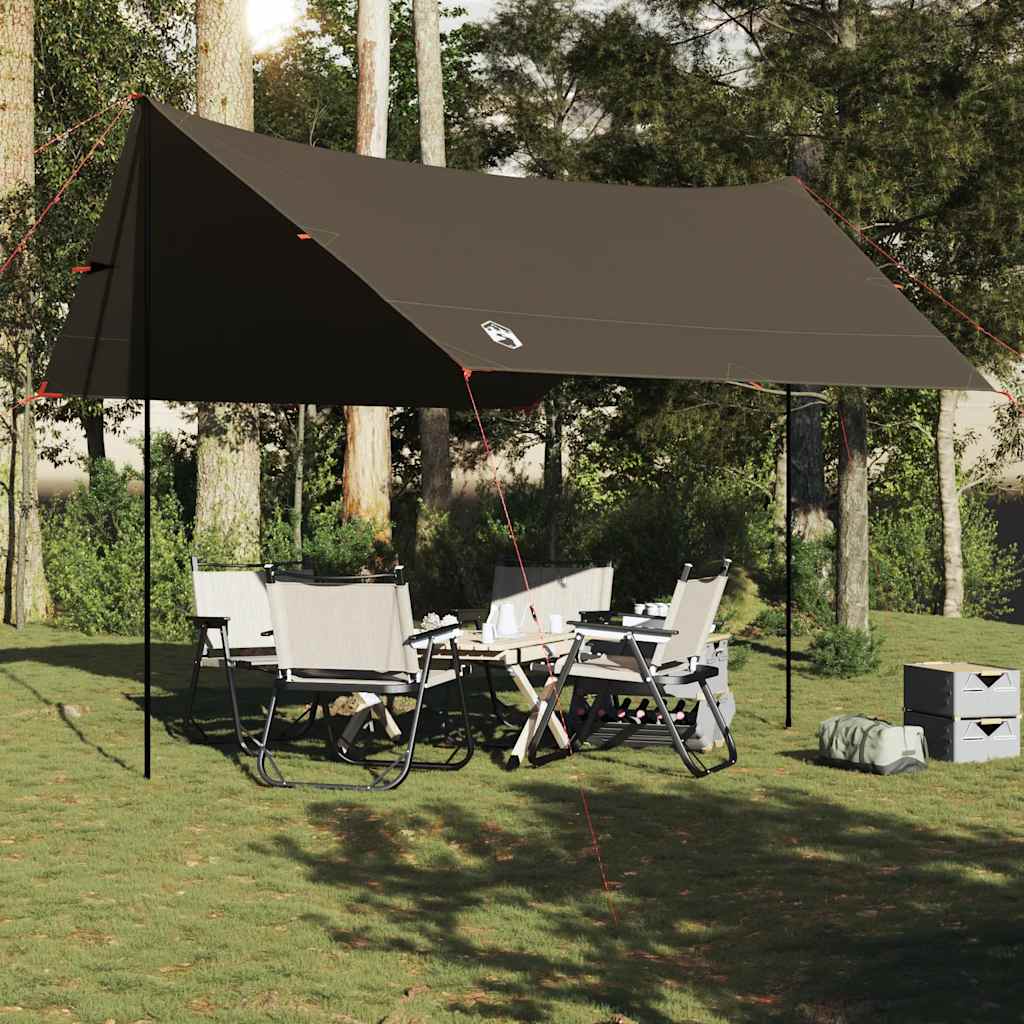 Lona de camping impermeable marrón 462x306x211 cm