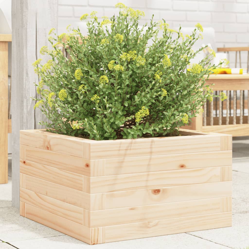 Vetonek Jardinera de madera maciza de pino 40x40x23 cm