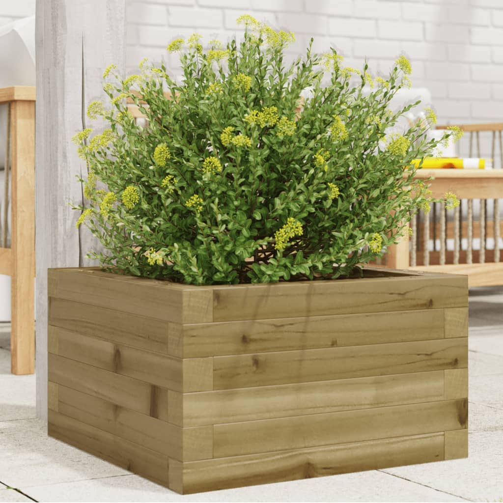 Jardinière en bois de pin imprégné 40x40x23 cm v9058 Vetonek
