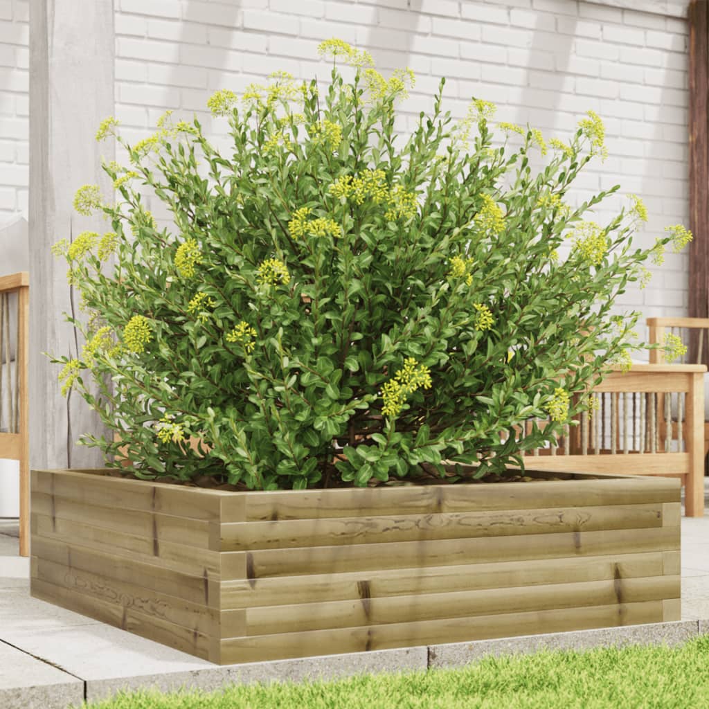 Vetonek Jardinera de madera de pino impregnada 80x80x23 cm