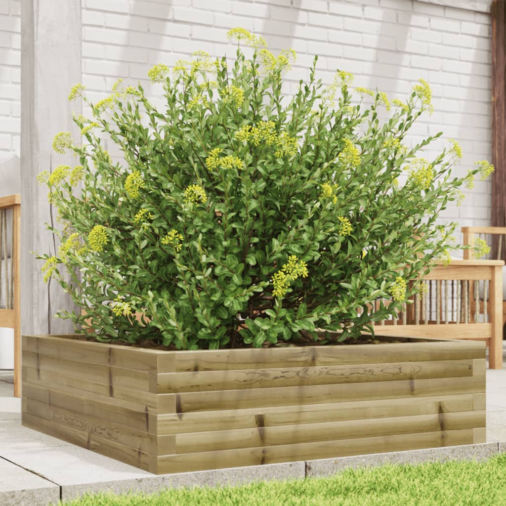 Jardinière en bois de pin imprégné 80x80x23 cm v9256 Vetonek