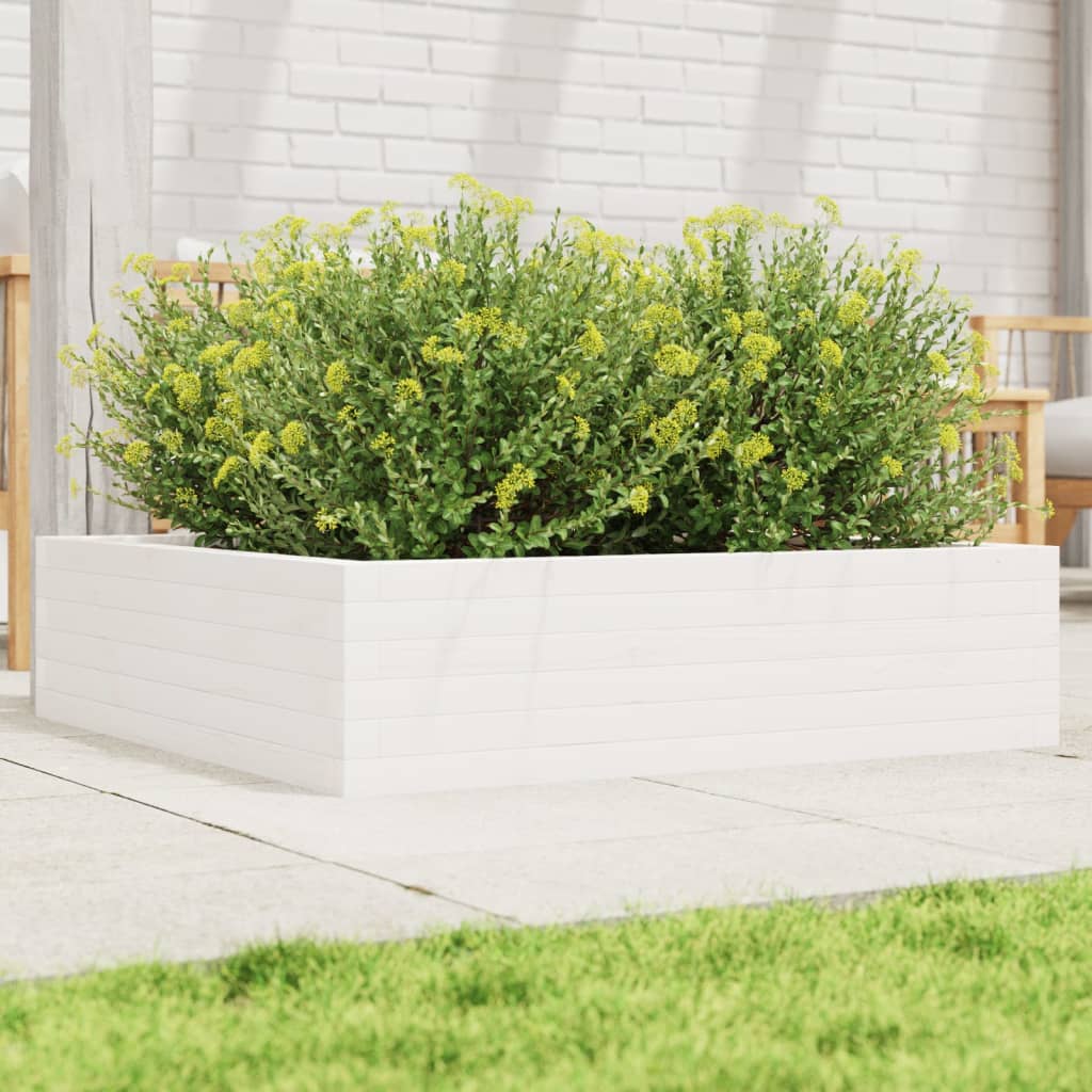 Jardinière en pin blanc massif 90x90x23 cm v9270 Vetonek