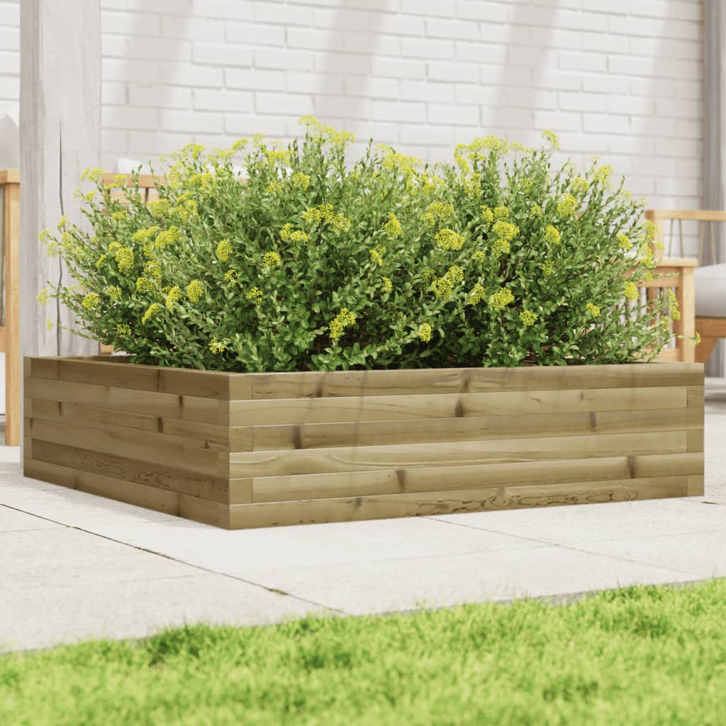 Jardinière en bois de pin imprégné 90x90x23 cm v9300 Vetonek
