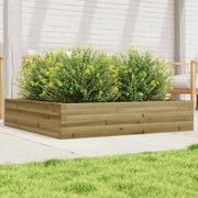 Jardinière en bois de pin imprégné 110x110x23 cm v9409 Vetonek