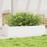 Jardinière en pin blanc massif 110x40x23 cm v9522 Vetonek