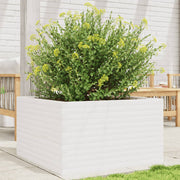Jardinière en bois de pin blanc massif 80x80x45,5 cm v9829 Vetonek
